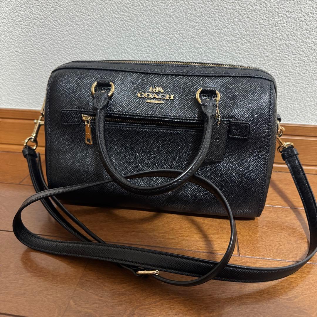 コーチ ローアンサッチェル　ショルダーバッグ 2way レザー　黒