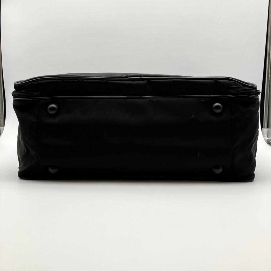 プラダ　2way ボストンバッグ　ショルダー紐付　ナイロン　サフィアーノ　黒