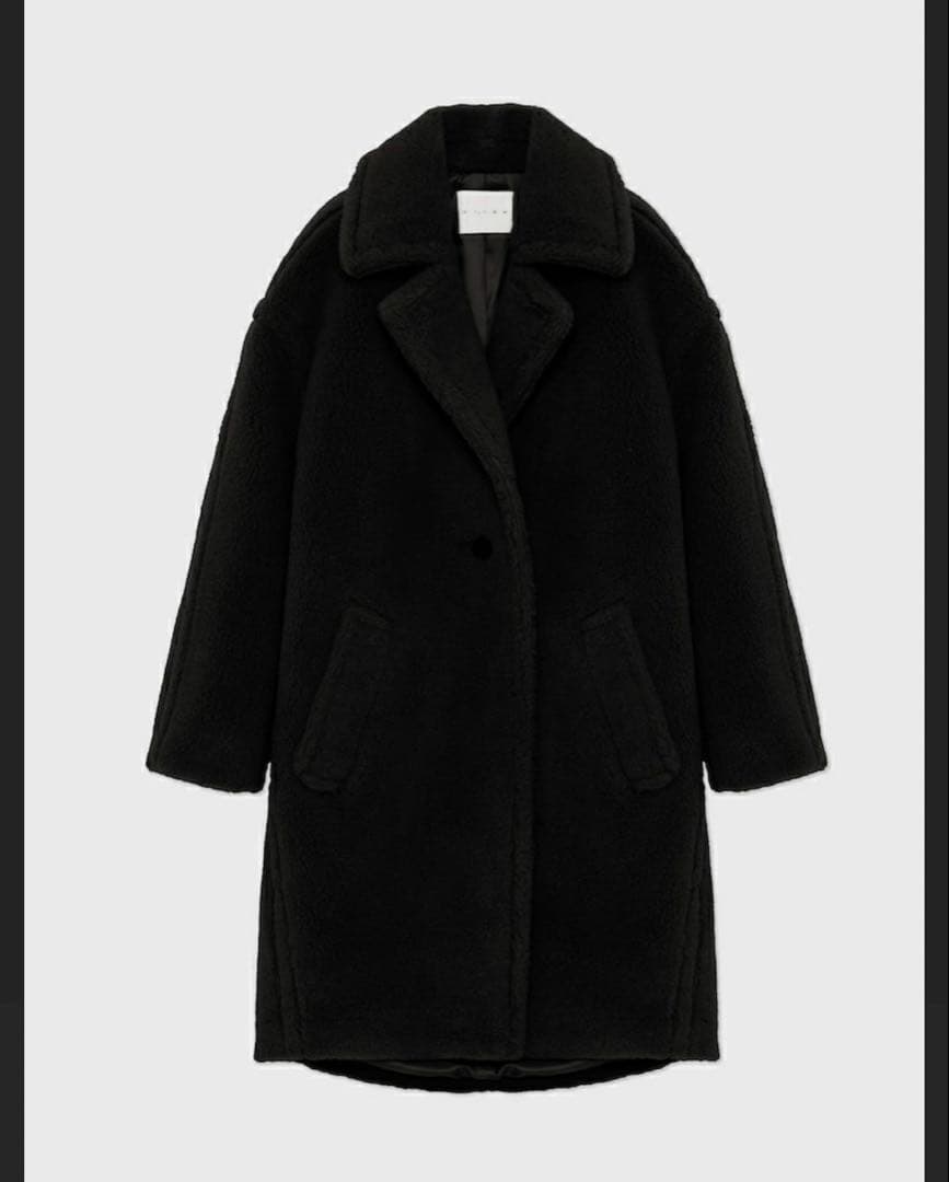 CINOH ボアロングコート　ネイビー　サイズ36