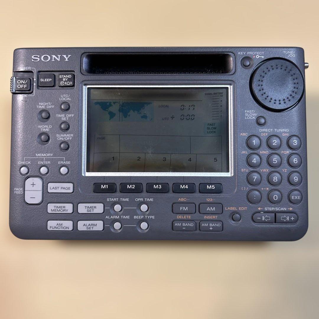 SONY ICF-SW55 短波ラジオ。電源入りました。国内AM聞こえました。