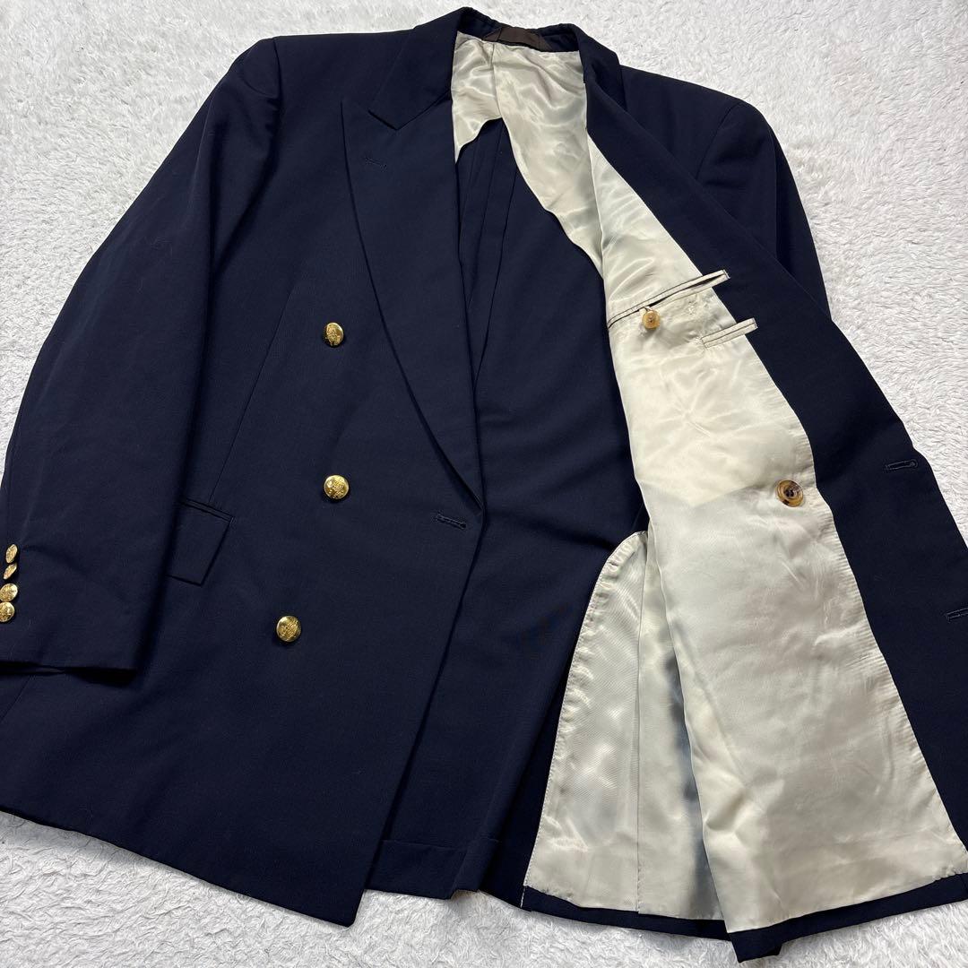 ポールスチュアート　紺ブレザー　金ボタン　ダブルボタン　テーラードジャケット