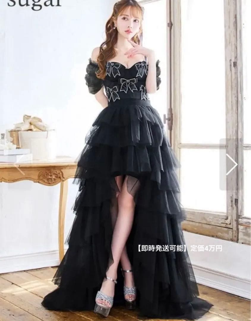 本日発送】 ロングドレス キャバドレス パーティー バースデイ 黒