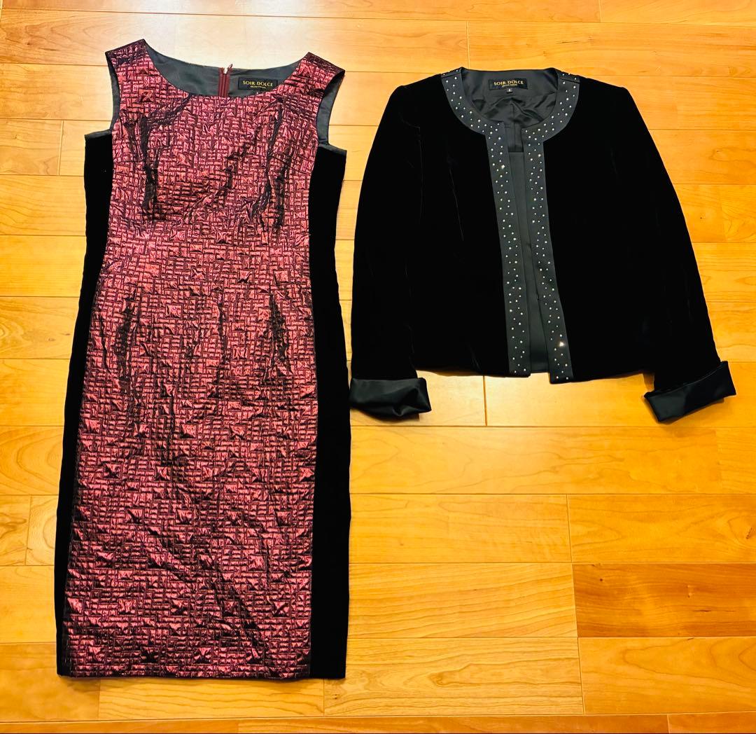 SOIR DOLCE ソワールドルチェ　東京ソワール セットアップ ベロア　M