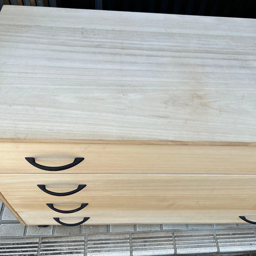 桐箪笥　4段 キャスター付