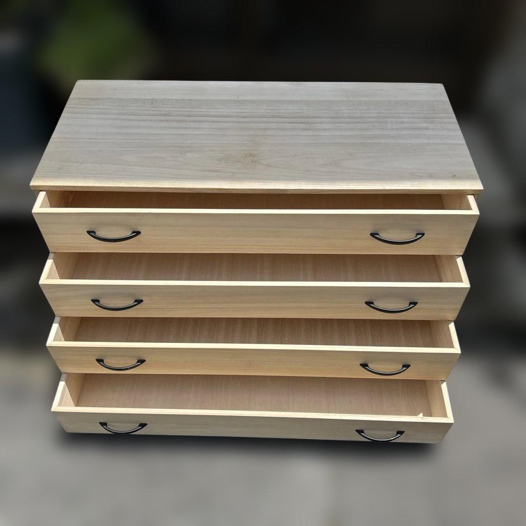 桐箪笥　4段 キャスター付