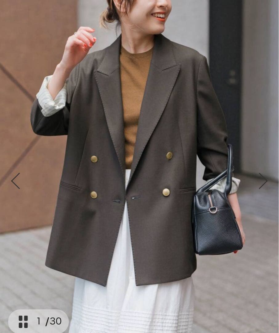 Spick and Span ウールブレンドダブルブレストジャケット 新品