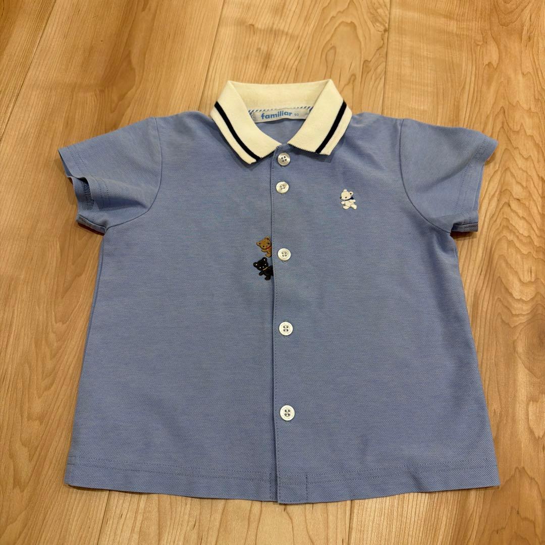 familiar 90cm ポロシャツとハーフパンツのセット