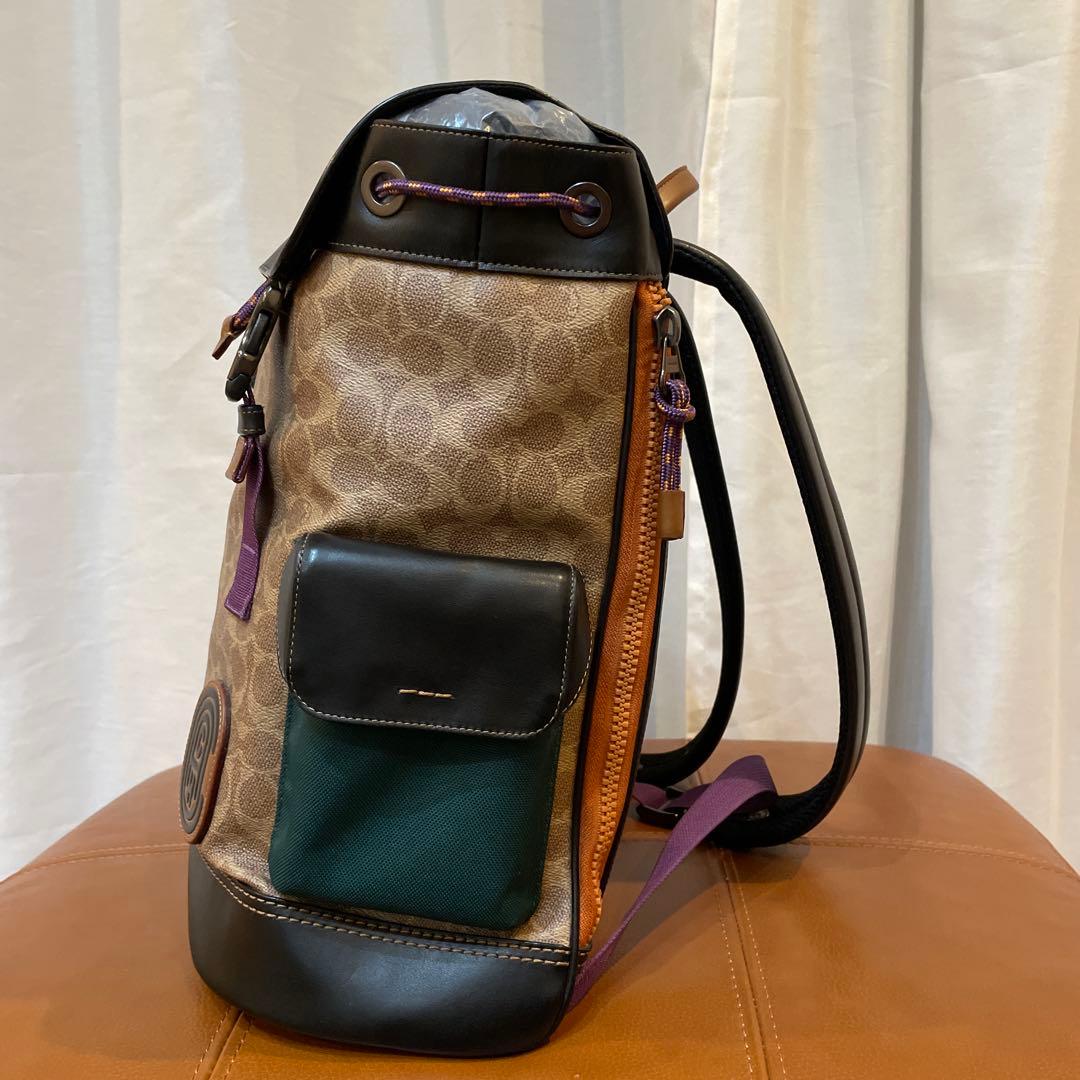 み*け様 COACH リュック・バックパック ブラウン・グリーン美品