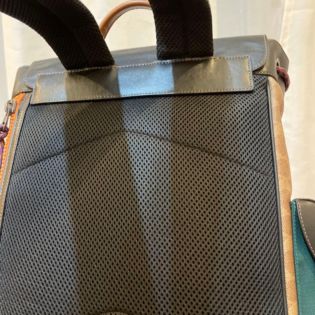 み*け様 COACH リュック・バックパック ブラウン・グリーン美品