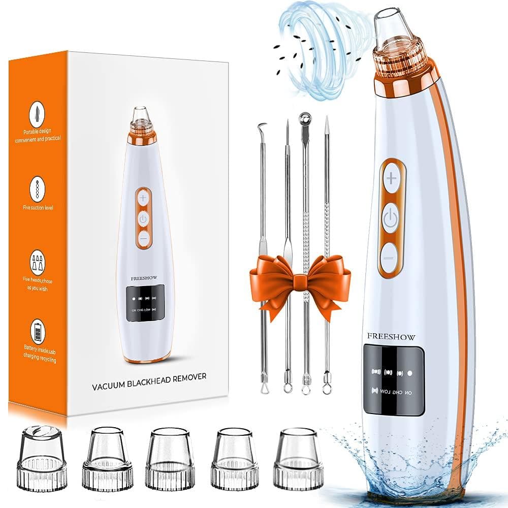 美顔器 5種類の吸引ノズル 角栓 5段階吸引力 毛穴吸引器