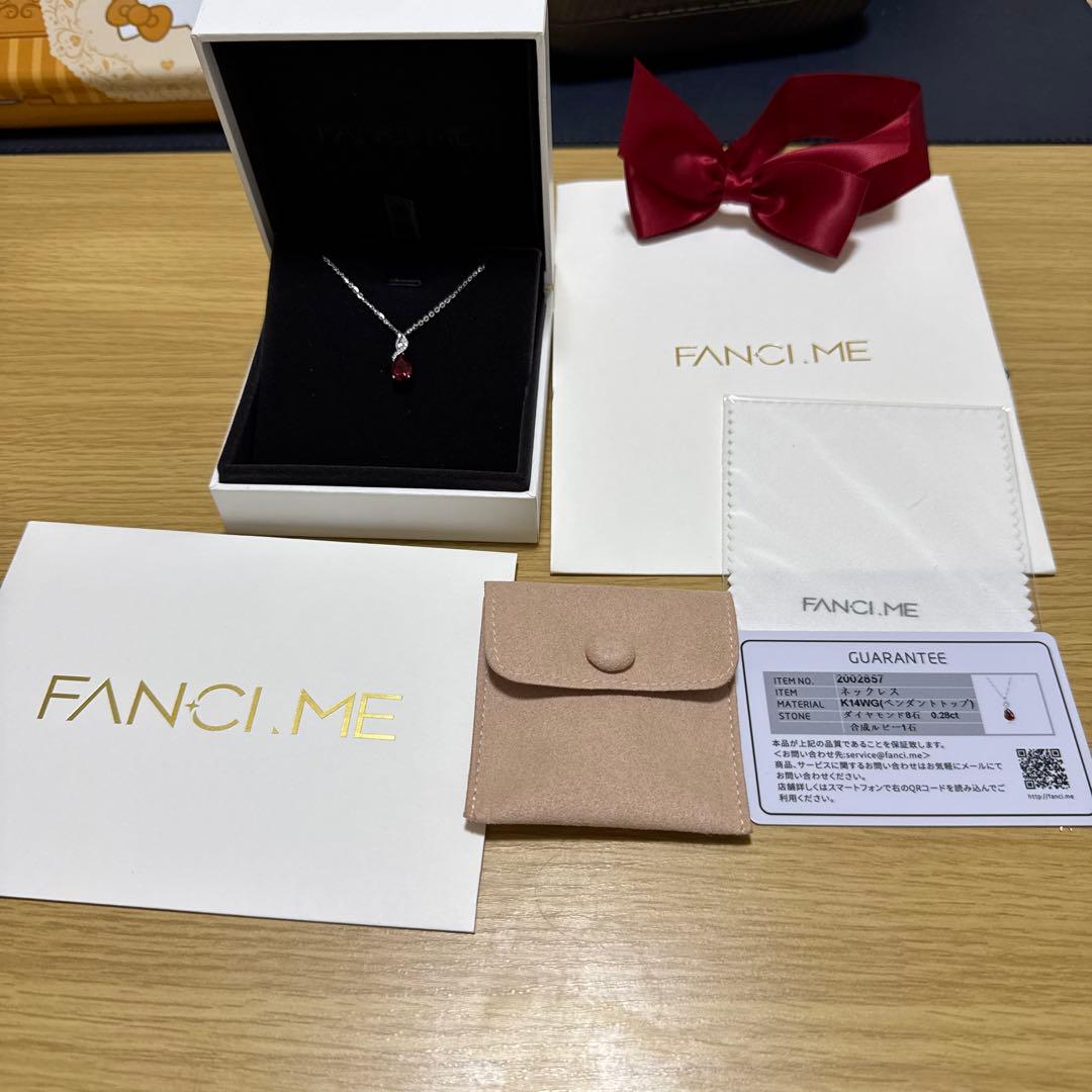 FANCI.ME K14WG ネックレス ダイヤモンド 0.28ct