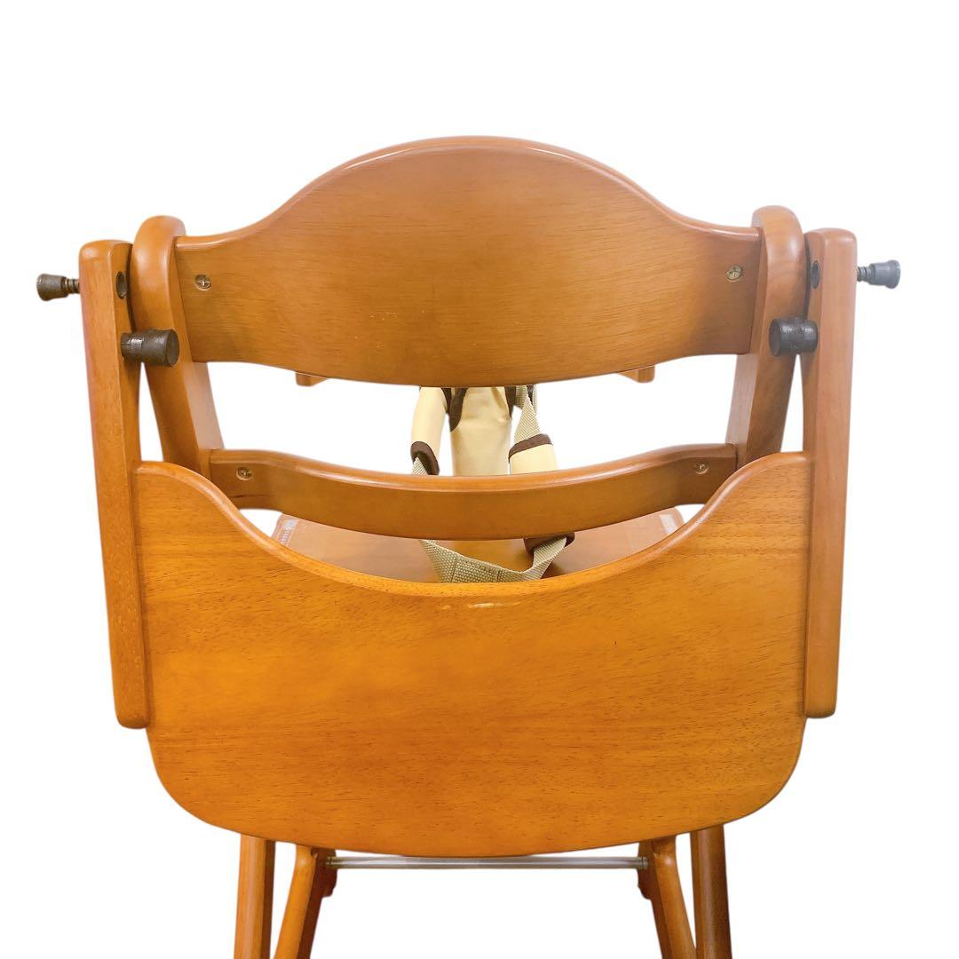 大和屋 すくすくチェア スリム プラス セーフティベルト付き 木製ハイチェア