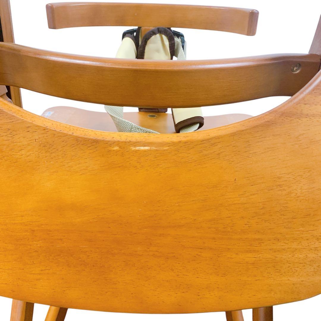 大和屋 すくすくチェア スリム プラス セーフティベルト付き 木製ハイチェア