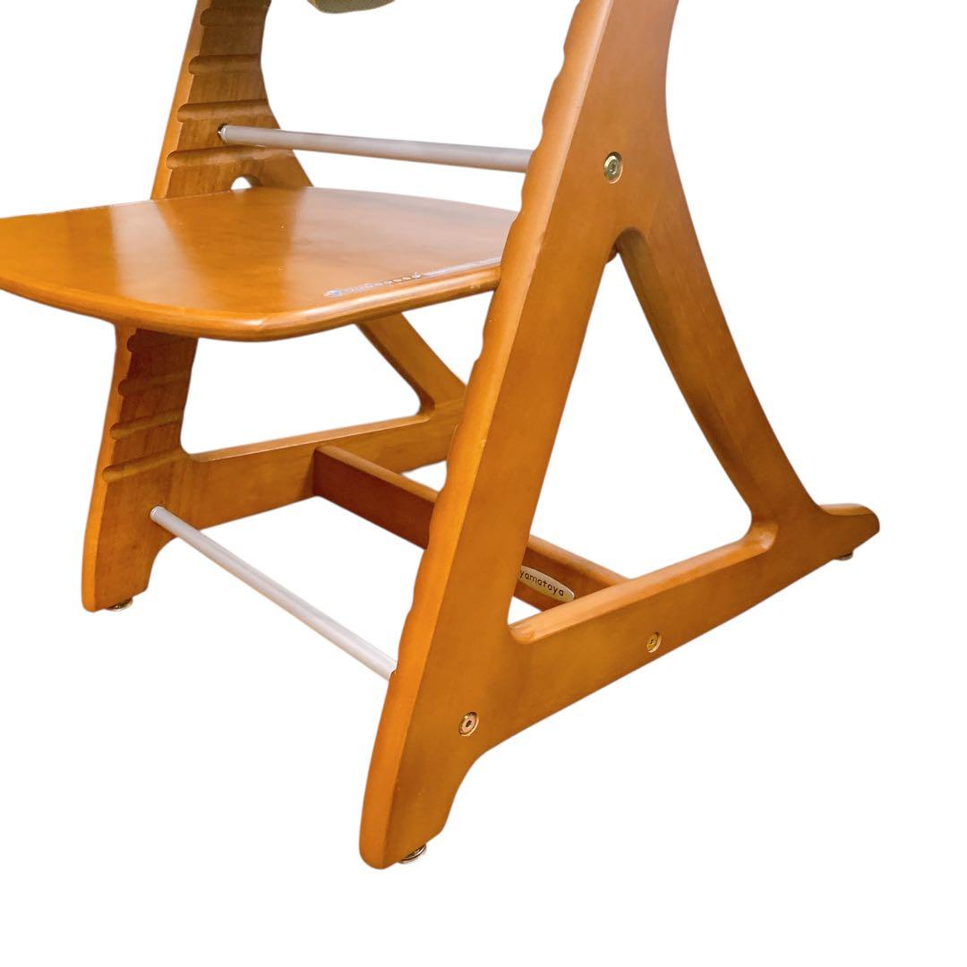 大和屋 すくすくチェア スリム プラス セーフティベルト付き 木製ハイチェア