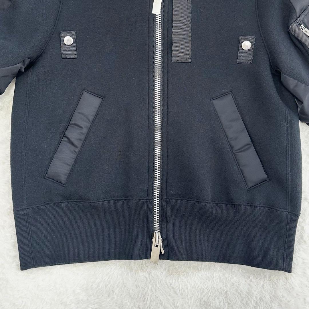 22SS 極美品✨sacai サカイ ブルゾン ジャケット ドッキング ブラック