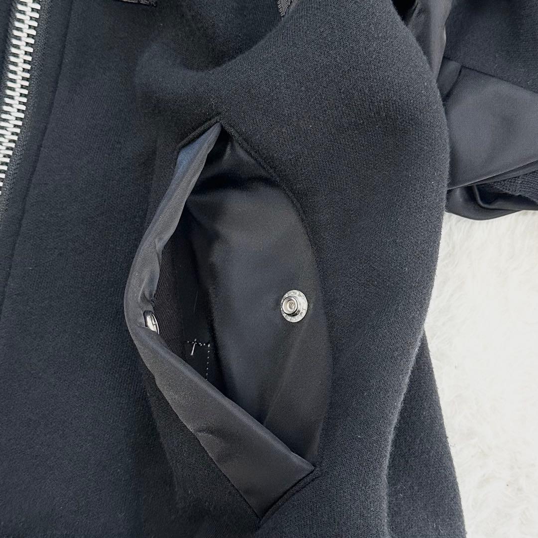 22SS 極美品✨sacai サカイ ブルゾン ジャケット ドッキング ブラック