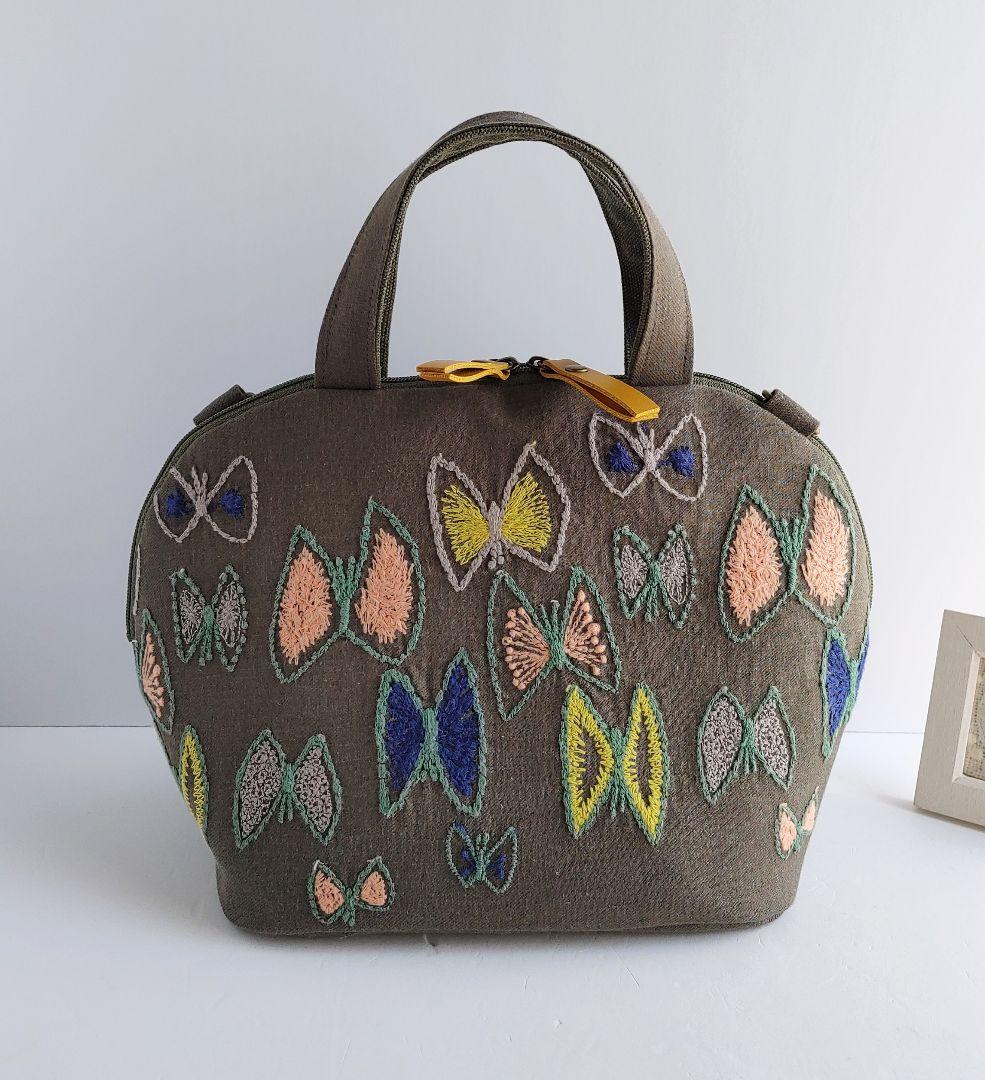 ミナペルホネン　レア　sky flower　ミニサイズまるいショルダーバッグ　秋