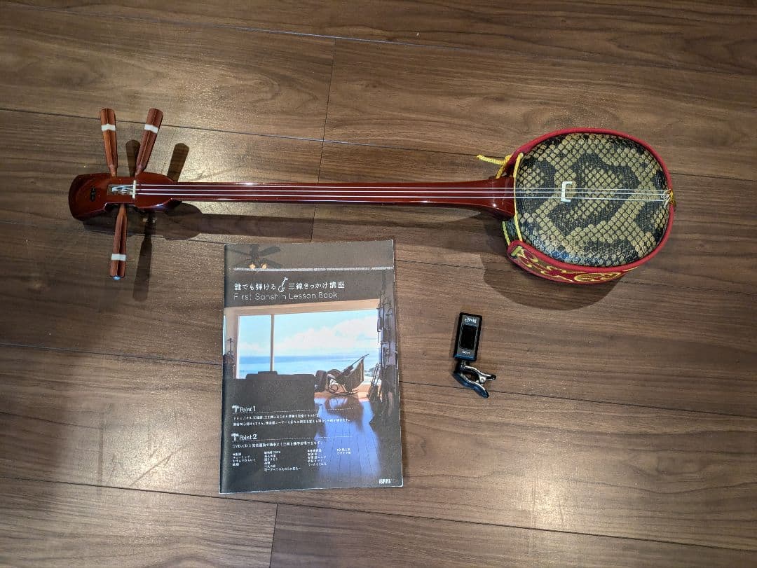 三線本体 合皮の胴部 付属品あり