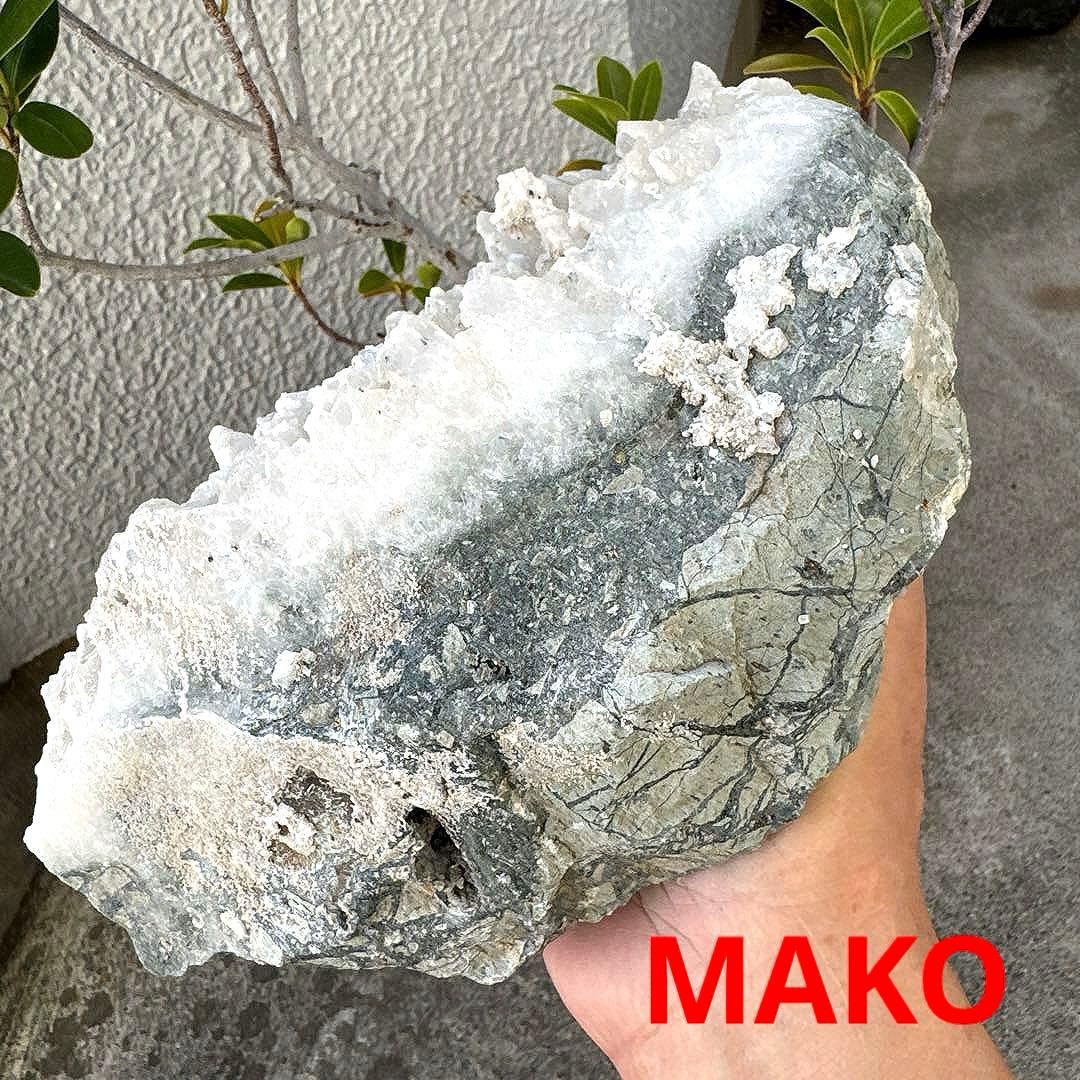 M1865☆重晶石共生水晶クラスター3.4Kg☆尾去沢鉱山産☆N50612