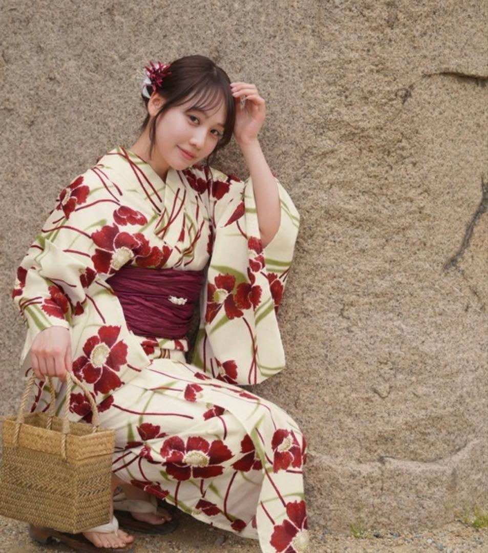 選べる浴衣3点セット utataneオリジナルデザイン 国内染色 帯締め付き