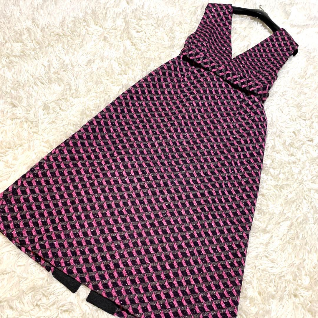 極美品✨2024年 グレースコンチネンタル キカジャガードラメドレス ワンピース