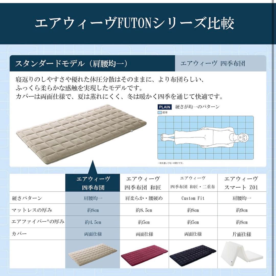 【新品未開封】　エアウィーヴ　敷布団シングル　四季布団　夏冬両用