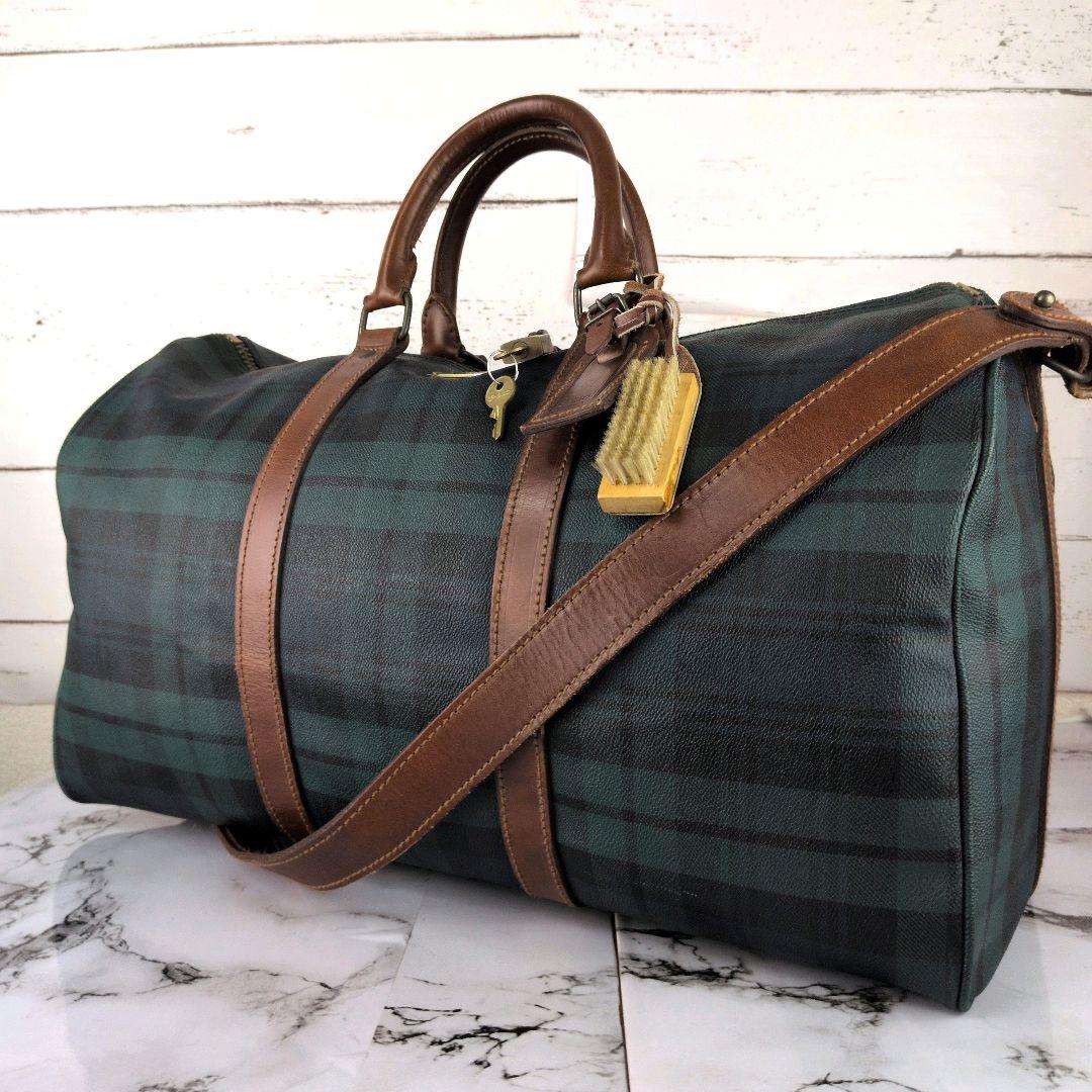 【美品】ポロラルフローレン☆2WAY　鍵　ブラシ　チャーム　完備　ボストンバッグ