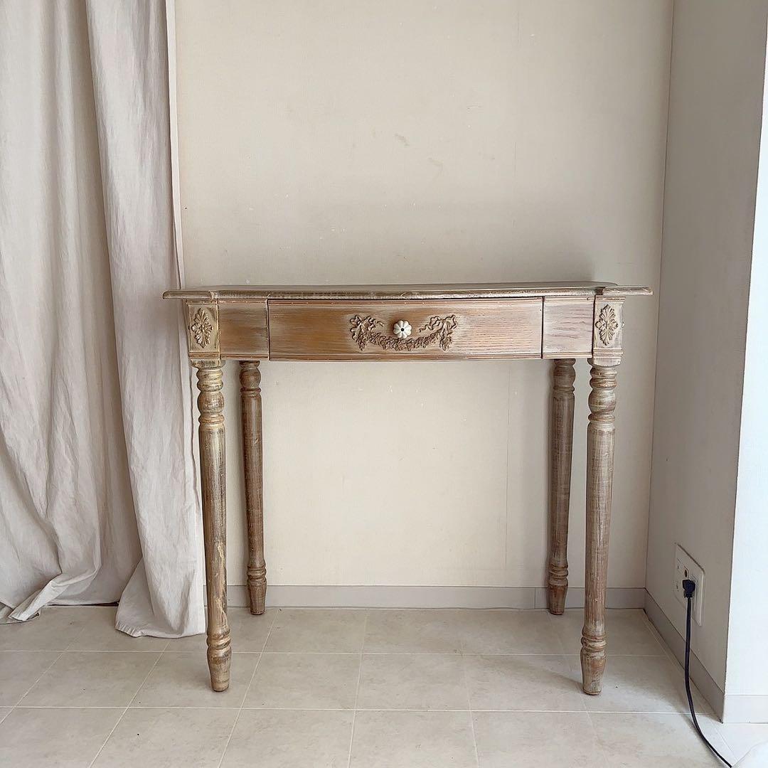 フランス製　アンティーク　シャビーシック　デスク　飾り棚　フレンチシャビー　机