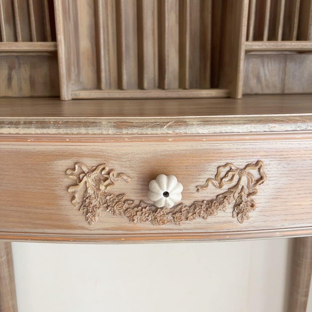 フランス製　アンティーク　シャビーシック　デスク　飾り棚　フレンチシャビー　机