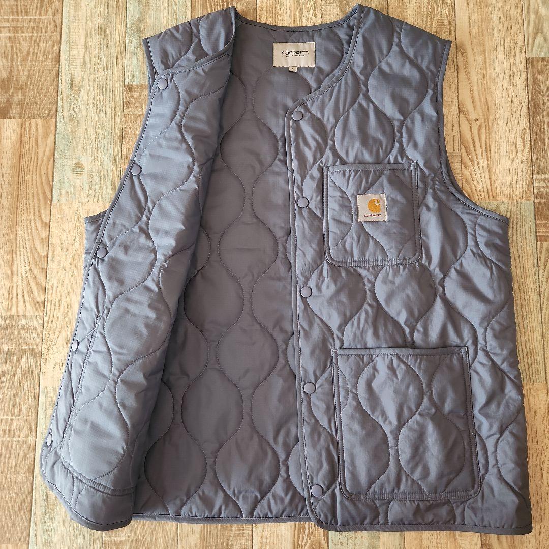 ペ*ゐ様 美品　carhartt WIP キルティングダウンベスト L ライトブ