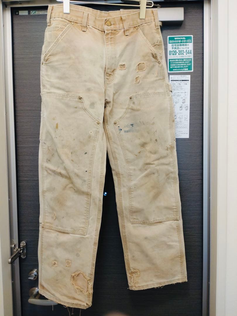 【ボロ】90s Carhartt ダブルニー 米国製