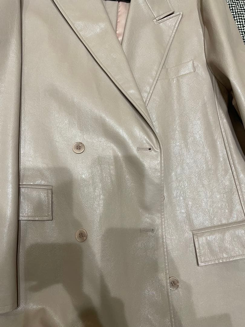 ameri LUSTER FAKE LEATHER JACKET ジャケット