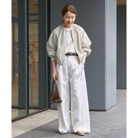 美品・25SS★IENA　シアーノーカラーブルゾン　ベージュ　イエナ