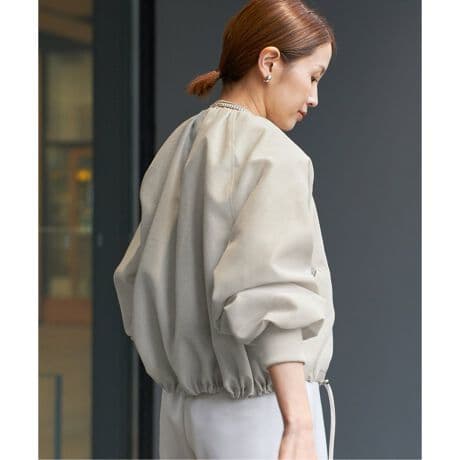 美品・25SS★IENA　シアーノーカラーブルゾン　ベージュ　イエナ