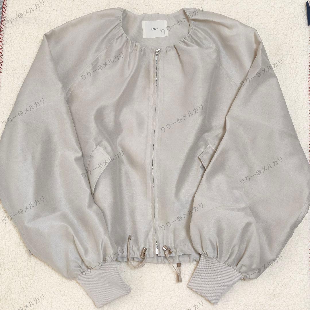 美品・25SS★IENA　シアーノーカラーブルゾン　ベージュ　イエナ