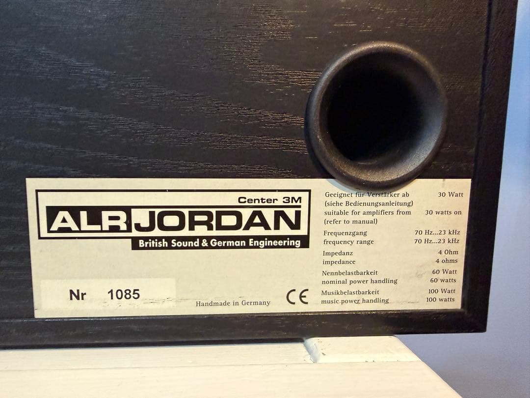 動作品　ドイツ　ALR JORDAN Center 3M センタースピーカー