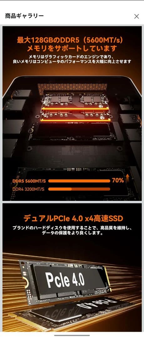 【ジャンク】AOOSTAR ryzen 7 7840HS GEM12