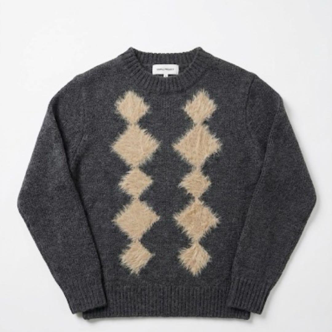 SIMPLE PROJECT CREW-NECK ARGYLE ニット　セーター
