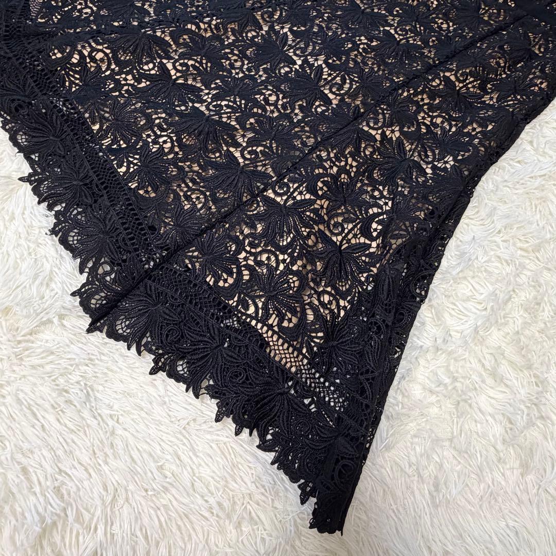 希少　美品　CELFORD セルフォード　フラワーレースワンピース　ドレス　黒