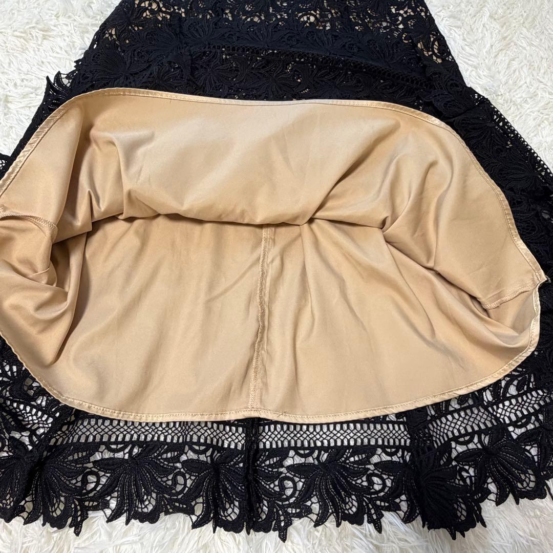 希少　美品　CELFORD セルフォード　フラワーレースワンピース　ドレス　黒