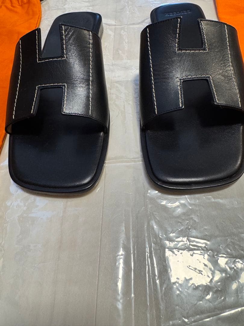 HERMES エルメス サンダル オラン ブラック 約27cm (42 FR)