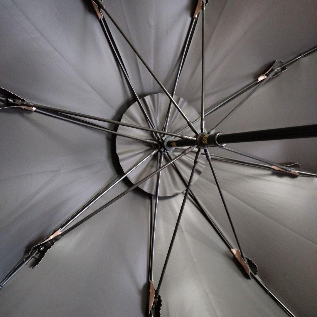 芦屋ロサブラン 完全遮光 フリル付きパゴダ日傘 ピンク