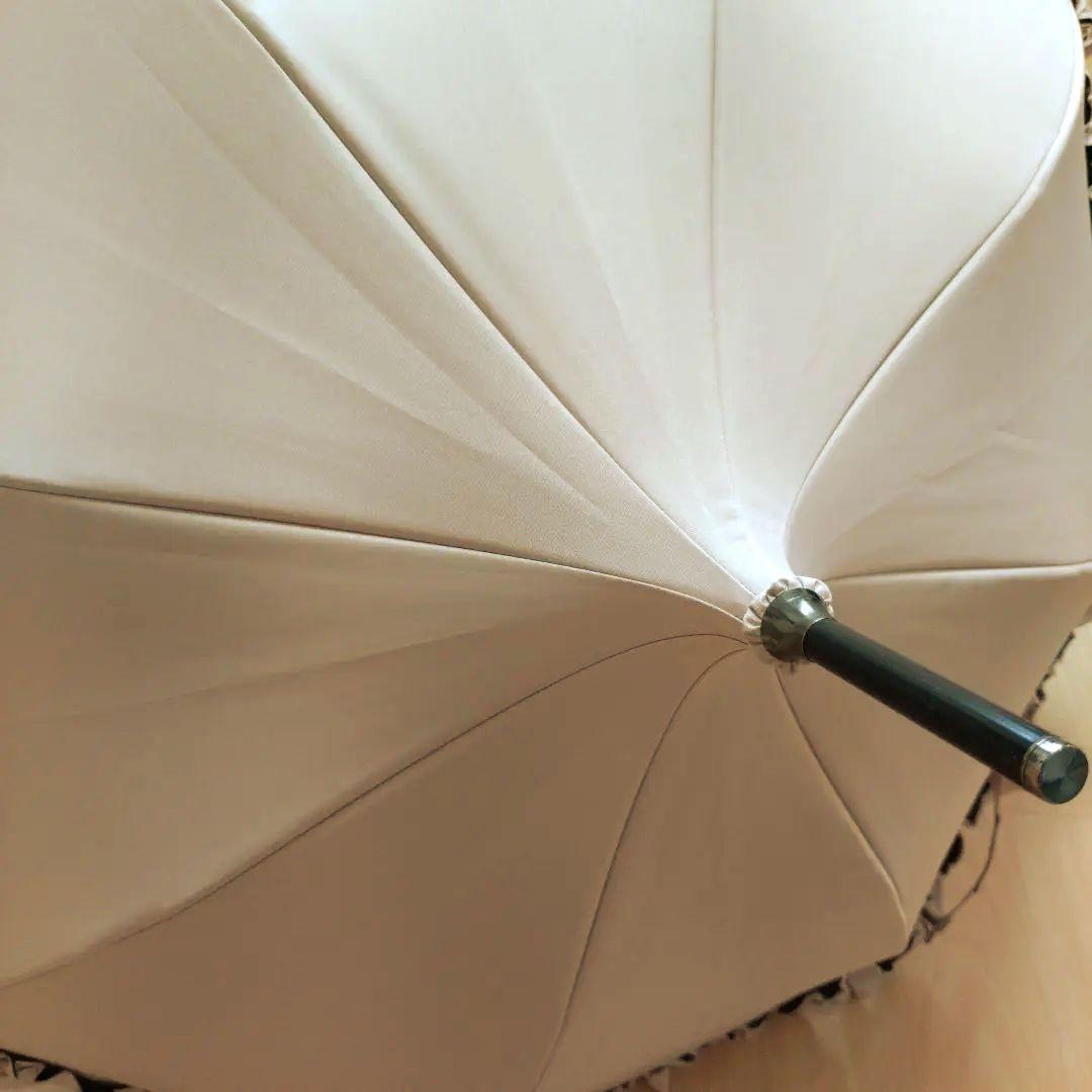 芦屋ロサブラン 完全遮光 フリル付きパゴダ日傘 ピンク