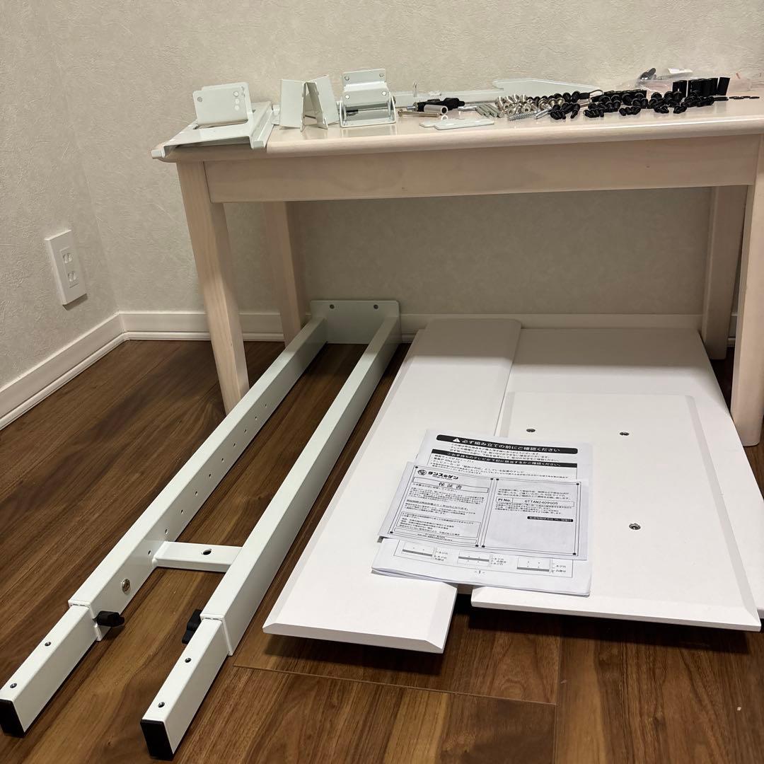 テレビスタンド タンスのゲン 棚板付き 白