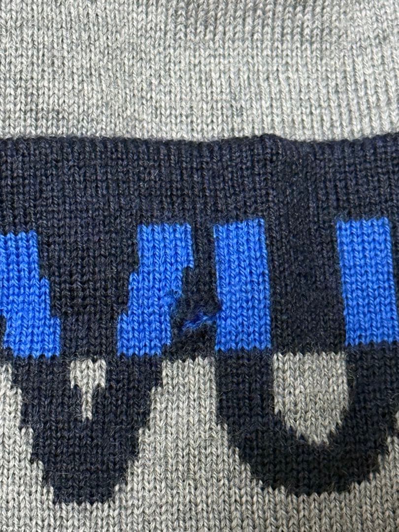 LOUIS VUITTON ボネ LVホライゾン ニット帽　ウール100%グレー