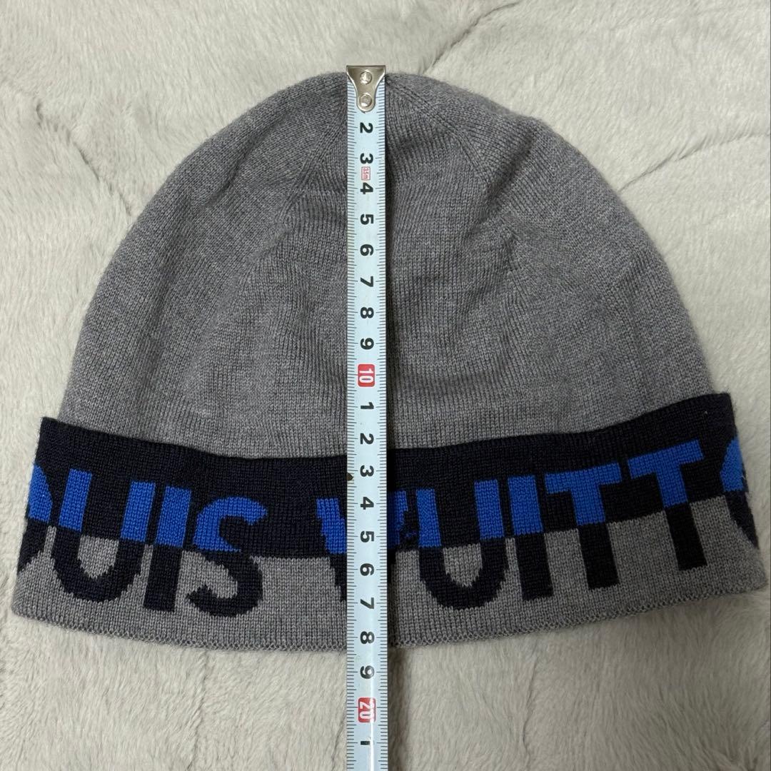 LOUIS VUITTON ボネ LVホライゾン ニット帽　ウール100%グレー