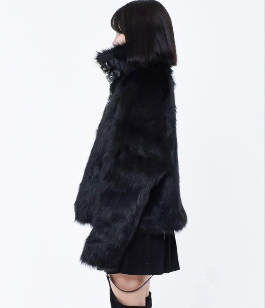 『REFLEM/レフレム』ベルト付きクロップファージャケット タグ付き