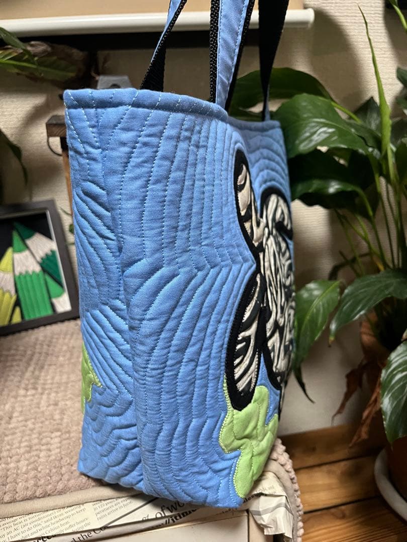 ハワイアンキルト　ハワイアンキルトバッグ　ホヌ　カメ　トートバッグ