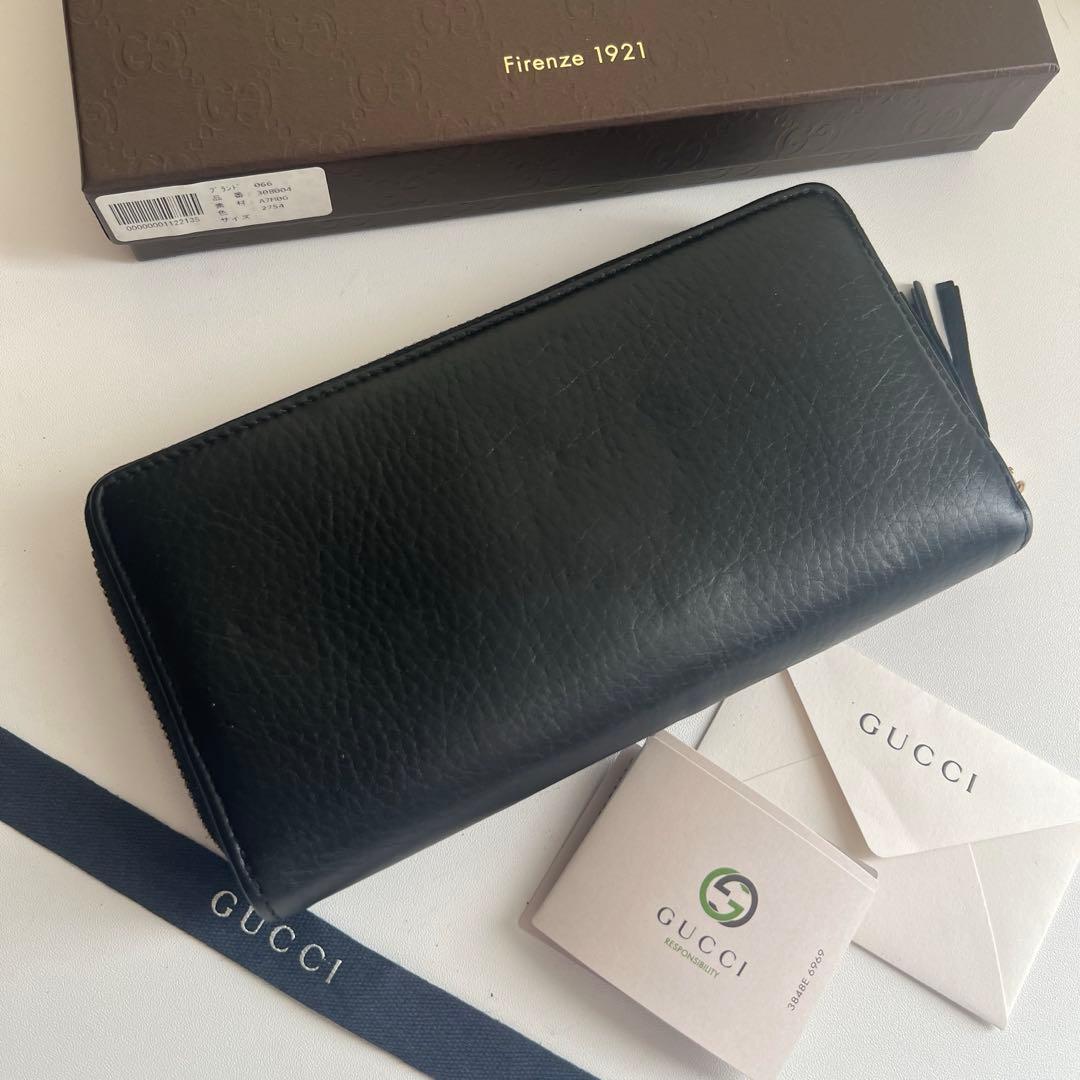 16 美品 GUCCI グッチ SOHO 長財布 ラウンドファスナー