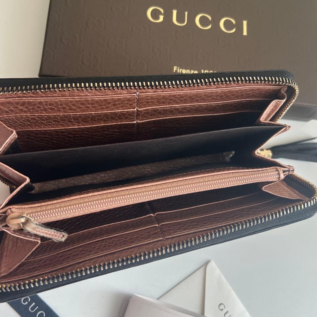 16 美品 GUCCI グッチ SOHO 長財布 ラウンドファスナー